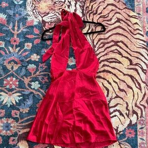 Hello Molly Red Backless Dress